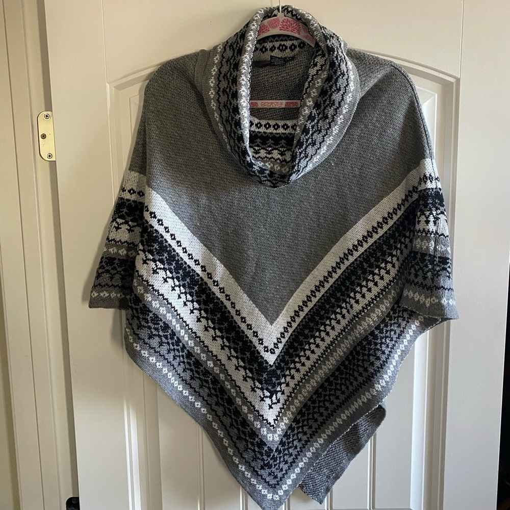 Gray poncho